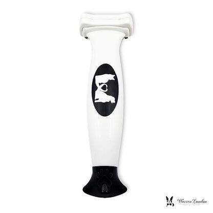 Warren London Deshedding Brush for Dogs – Small Long-Hair | Stainless-Steel Undercoat Rake Reduces Shedding Up to 95% | Gentle Skin-Safe Comb, Quick-Clean Release, Non-Slip Ergonomic Grip