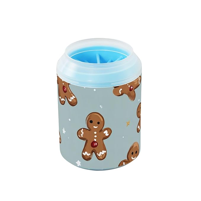 Dog Paw Cleaner Mudbuster Dog Foot Washer for Small Medium Large Dogs Cats Premium Pet Supplies Christmas Gingerbread Stars