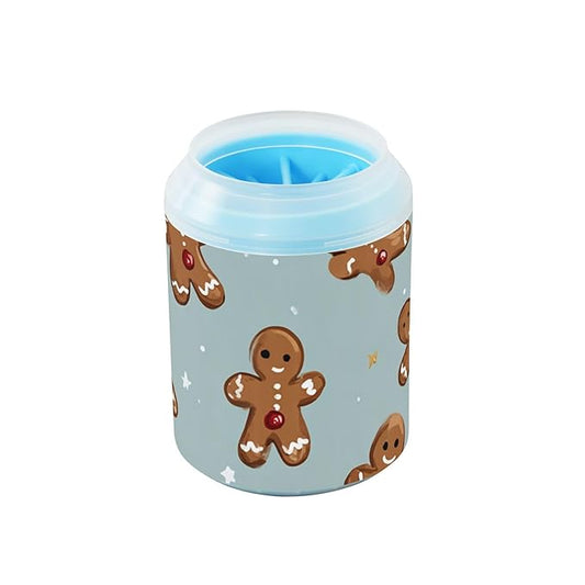 Dog Paw Cleaner Mudbuster Dog Foot Washer for Small Medium Large Dogs Cats Premium Pet Supplies Christmas Gingerbread Stars