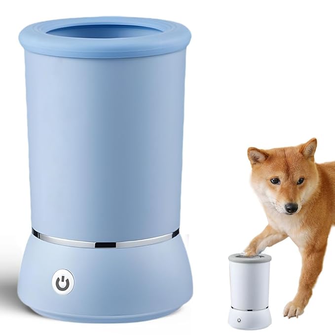 Automatic Dog Paw Cleaner 2025 New Dog Paw Cleaner Cup, Dog Paw Cleaner with USB Rechargeable, Paw Cleaner for Small Medium Large Breed Dogs Cats/Dogs (Blue)
