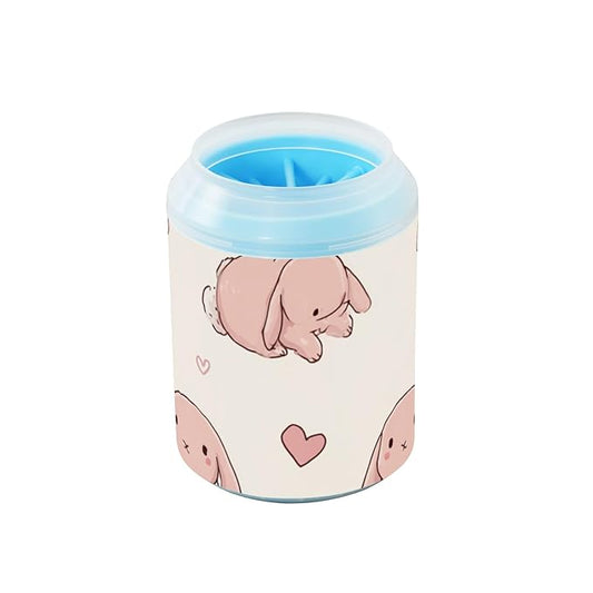 Dog Paw Cleaner Mudbuster Dog Foot Washer for Small Medium Large Dogs Cats Premium Pet Supplies Pink Bunnies Strawberries Hearts