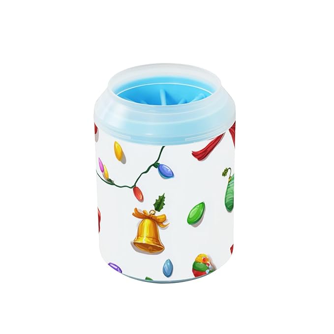 Dog Paw Cleaner Mudbuster Dog Foot Washer for Small Medium Large Dogs Cats Premium Pet Supplies Christmas Bells Sweet