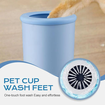 Automatic Dog Paw Cleaner 2025 New Dog Paw Cleaner Cup, Dog Paw Cleaner with USB Rechargeable, Paw Cleaner for Small Medium Large Breed Dogs Cats/Dogs (Two Stalls-Blue A)