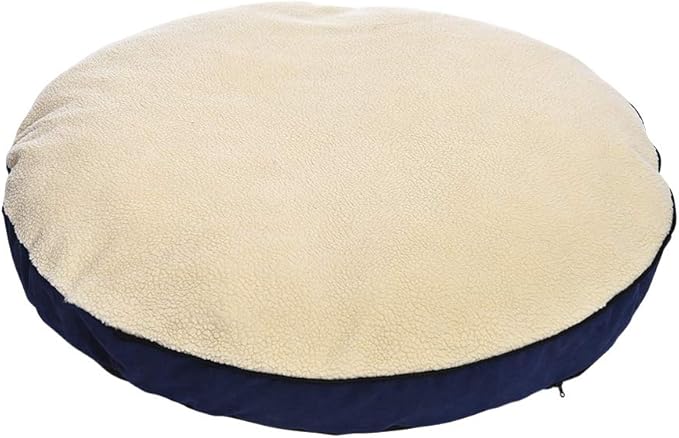 Amazon Basics Pet Cave Bed for Dog, With Removal Nesting Cave Cover, Fits up to 35lbs Pets, 30 x 30 x 12.5 inches, Blue