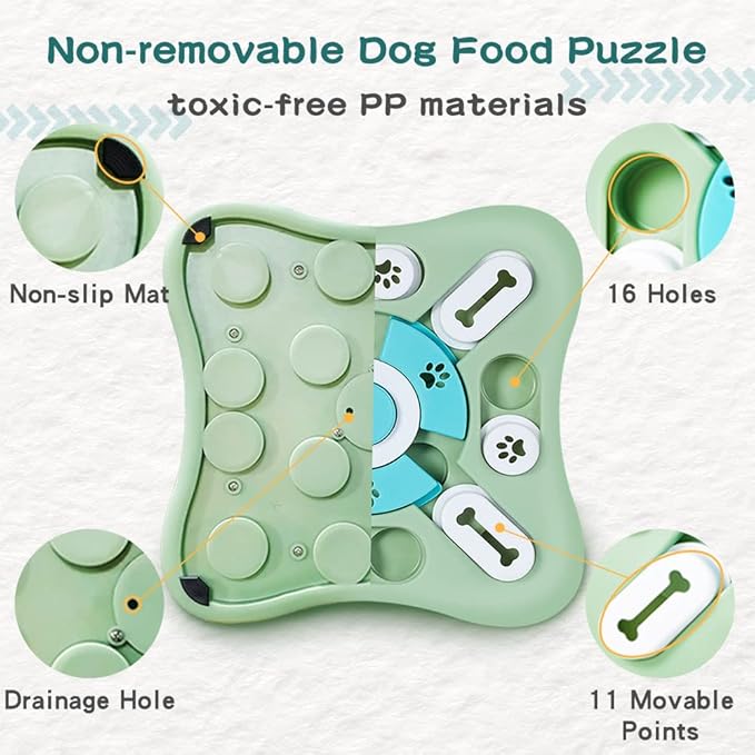 Dog Puzzle Toys Set,Interacive Slow Feeder for Cat,Dog Lick Mat with Suction Cups,Pet Enrichment Toys from Small to Medium