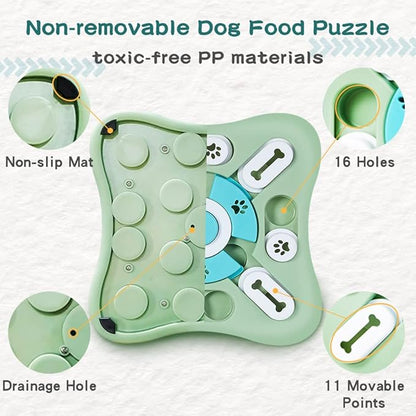 Dog Puzzle Toys Set,Interacive Slow Feeder for Cat,Dog Lick Mat with Suction Cups,Pet Enrichment Toys from Small to Medium
