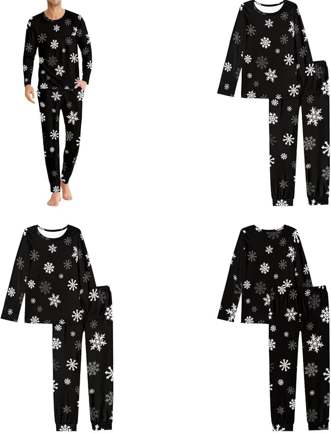 Christmas Family Pajamas Matching Sets with Pockets Dog Costumes for Small Dogs Long Sleeve Sleepwear Plus Size