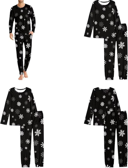 Christmas Family Pajamas Matching Sets with Pockets Dog Costumes for Small Dogs Long Sleeve Sleepwear Plus Size
