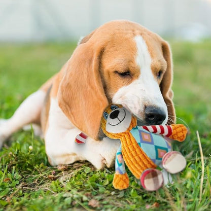 Indestructible Dog Toy, 2026 New Durable Squeak Dog Toys Stuffed Plush, Dog Toy with Squeaker, Squeaky Chew Toy for Small Medium Large Dogs Puppy Teething Toys (Small Dog)