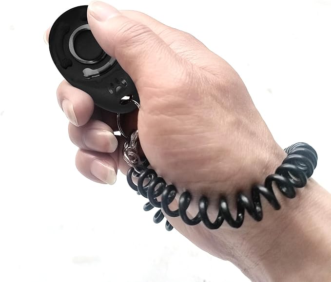 Dog Training Clicker with Wrist Strap Durable Lightweight Easy to Use,Pet Training Clicker for Cats Puppy Birds Horses,Perfect for Behavioral Training 5-Pack