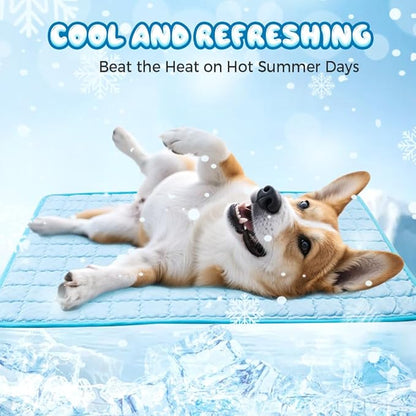 Dog Cooling Mat, 2025 New Cooling Mat for Dogs, Durable Pet Cool Mat Gel Self Dog Cool Pad, Cool Mat for Dogs Cats in Hot Summer (M,Coffee)