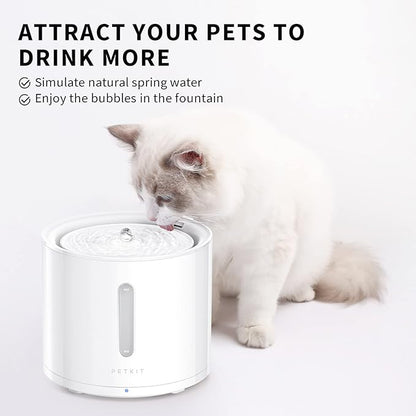 PETKIT EVERSWEET Solo 2 Cat Water Fountain with Pump, Ultra Quiet 70oz/2L Pet Water Fountain for Cats and Dogs Inside, 3 Working Modes, Visualization Window, (App Control)