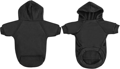 Idepet Pet Dog Hoodies Dog Clothes for Small Dogs Vest Chihuahua Clothes Warm Coat Jacket Autumn Puppy Outfits Cats Dogs Clothing(XL,Black)