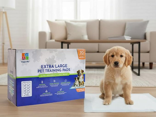 Fresh Scent Extra Large Pet Training Pads - Ultra Absorbent Pads for Dogs Leak-Proof, Odor Control Pee Pads – Quick Dry Potty Pad for Puppies, Large Dogs, & Senior Pets (34" x 28", 70 Count)