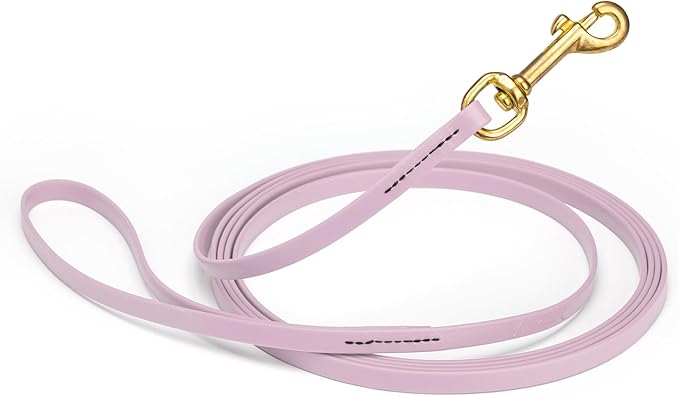 Viper Biothane K9 Working Dog Leash Waterproof Lead for Tracking Training Schutzhund Odor-Proof Long Line with Solid Brass Snap for Puppy Medium and Large Dogs, 10ft Pastel Purple