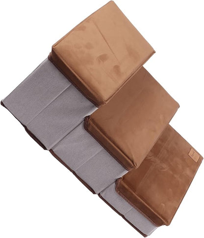 Fabater Dog Stairs for Small Dogs, 3 Step Dog Steps for Couch Sofa and Chair, Anti Slip with Storing Space, Pet Stairs Pet Steps Ramp for Small Dogs and Cats