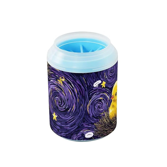 Dog Paw Cleaner Mudbuster Dog Foot Washer for Small Medium Large Dogs Cats Premium Pet Supplies Purple Ducklings Nest Starry Whimsical