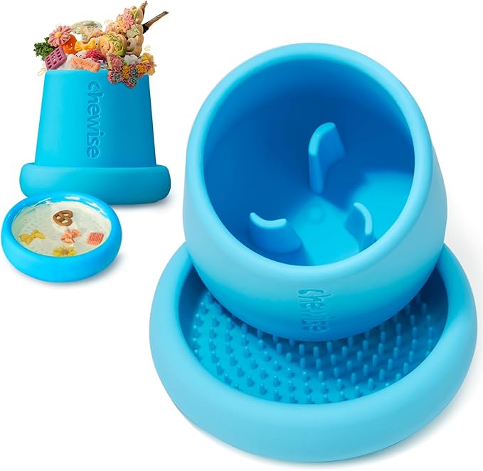 2-in-1 Enrichment Bowls for Dogs – Durable Dog Food Wobble Bowl Slow Feeder & Licking Mat Bowl Set, Food-Grade TPU Dog Enrichment Toys, Dishwasher Safe Licking Toy