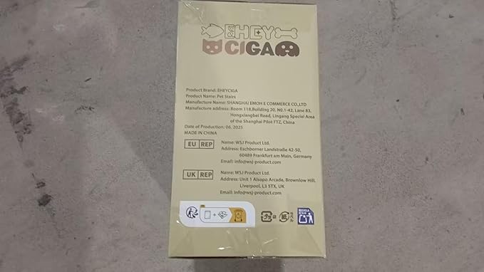 EHEYCIGA Curved Dog Stairs Ramp for High Beds 22.6" H, 5-Step Dog Steps for Small Dogs and Cats, Pet Stairs for High Bed Climbing, Non-Slip Balanced Pet Step Indoor, Beige