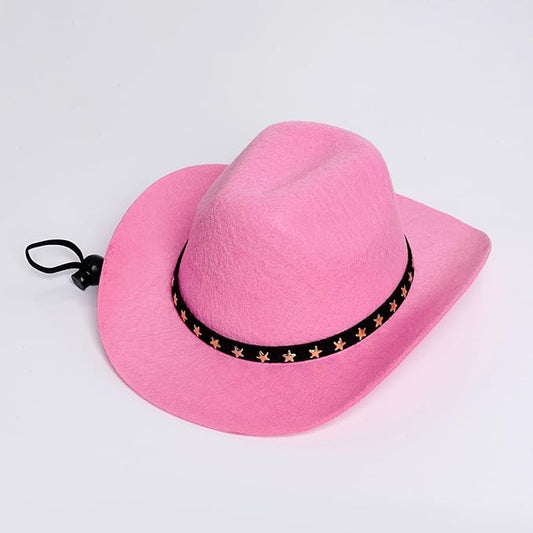 choyaxo Halloween Costumes for Dogs Cat Pet Cowboy Costume Cowboy Hat with Bandana Set for Halloween, Christmas, Holiday, Party, Cosplay (Pink, Large)