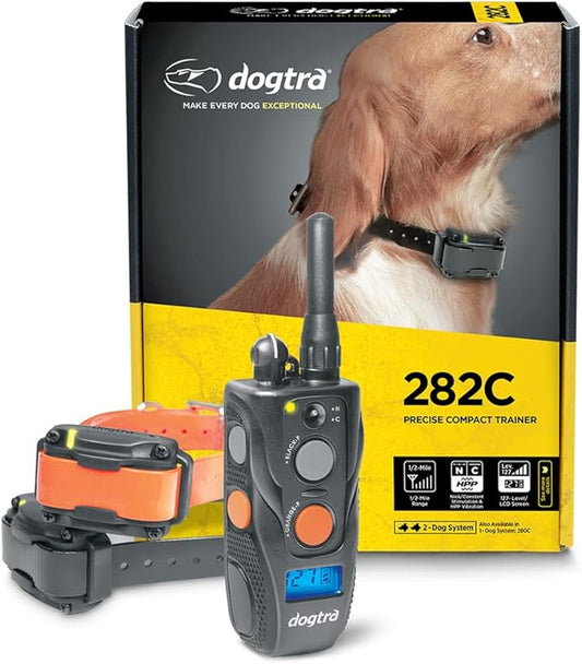 Dogtra 282C Waterproof 127-Level Precise Control LCD Screen 1/2-Mile 2-Dog Remote Training Dog E-Collar