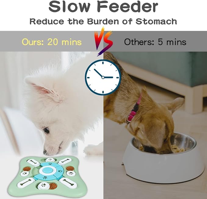 Dog Puzzle Toys Set,Interacive Slow Feeder for Cat,Dog Lick Mat with Suction Cups,Pet Enrichment Toys from Small to Medium