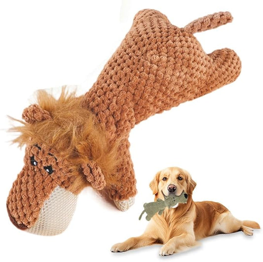 2026 New Dog Toys,Indestructible Plush Dogs Toy for Aggressive Chewers,Squeaky Durable Chew Toy for Indoor Pups Teething, Stuffed Toys for Small Medium Large Dogs (A-Yellow)