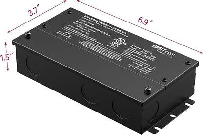 EMITEVER Dimmable Led Driver, 2 Packs 60W AC 110V-277V to DC 24V Transformer, 5-in-1 Dimming: ELV/MLV/TRIAC / 0-10V / 1-10V / 10V PWM/Potentiometer, Waterproof IP67 and UL Listed,Class 2
