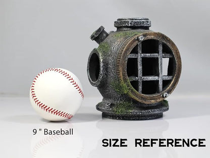 PTFJZ Fish Tank Decorations Betta Fish Accessories Disney Aquarium Decorations Clownfish House for Sleep Rest Hide and Play Scuba Helmet Wreckage Aquarium Décor Backgrounds