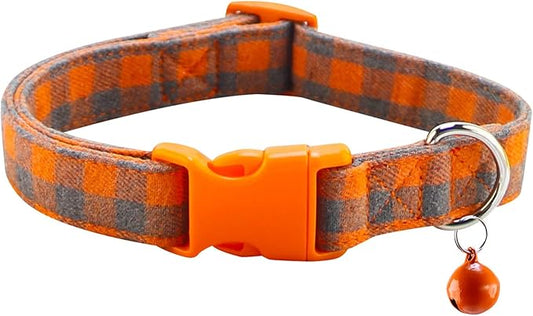 Cute Plaid Dog Collar with Safety Buckle - Adjustable and Comfortable Dog Collars for Small Medium Large Dogs, Stylish Puppy Collar for Boy Girl Pets