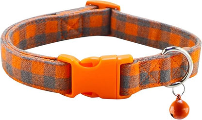 Cute Plaid Dog Collar with Safety Buckle - Adjustable and Comfortable Dog Collars for Small Medium Large Dogs, Stylish Puppy Collar for Boy Girl Pets