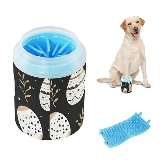 Dog Paw Cleaner Mudbuster Dog Foot Washer for Small Medium Large Dogs Cats Premium Pet Supplies Beige Easter Bunny Egg