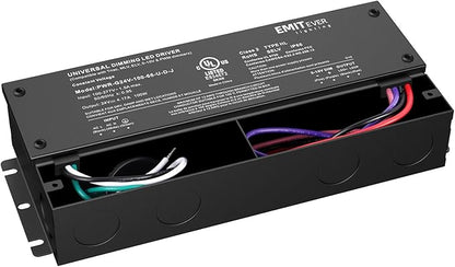 EMITEVER Dimmable Led Driver, 100W AC 100V-277V to DC 24V Transformer, 5-in-1 Dimming: ELV/MLV/TRIAC / 0-10V / 1-10V / 10V PWM/Potentiometer, Waterproof IP67 and UL Listed