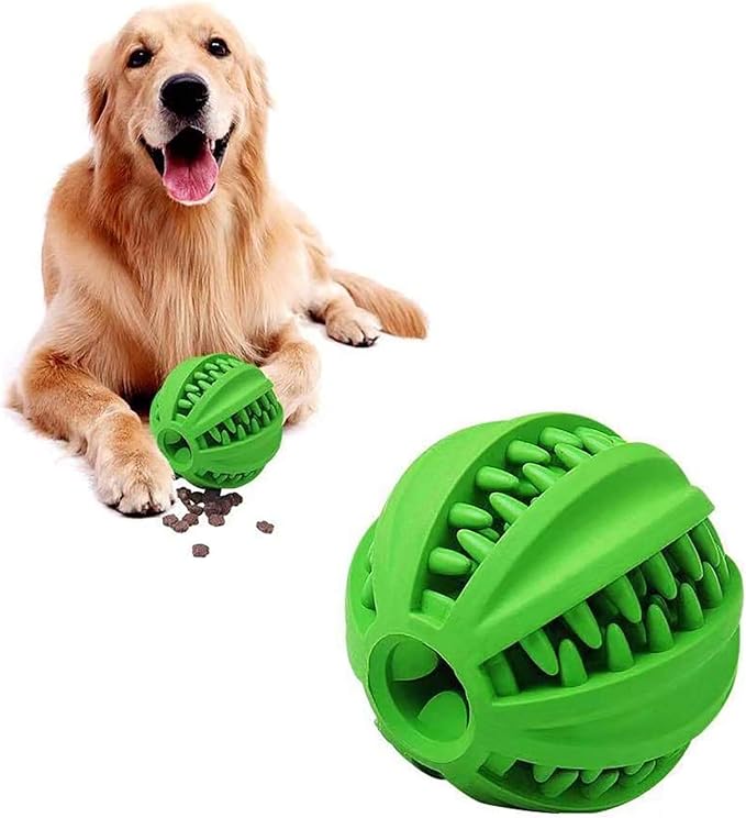 Dog Ball Toy - Interactive Dog Enrichment, Mental Stimulation Treat Embedding Rubber Ball Reduce Boredom (3 inches)