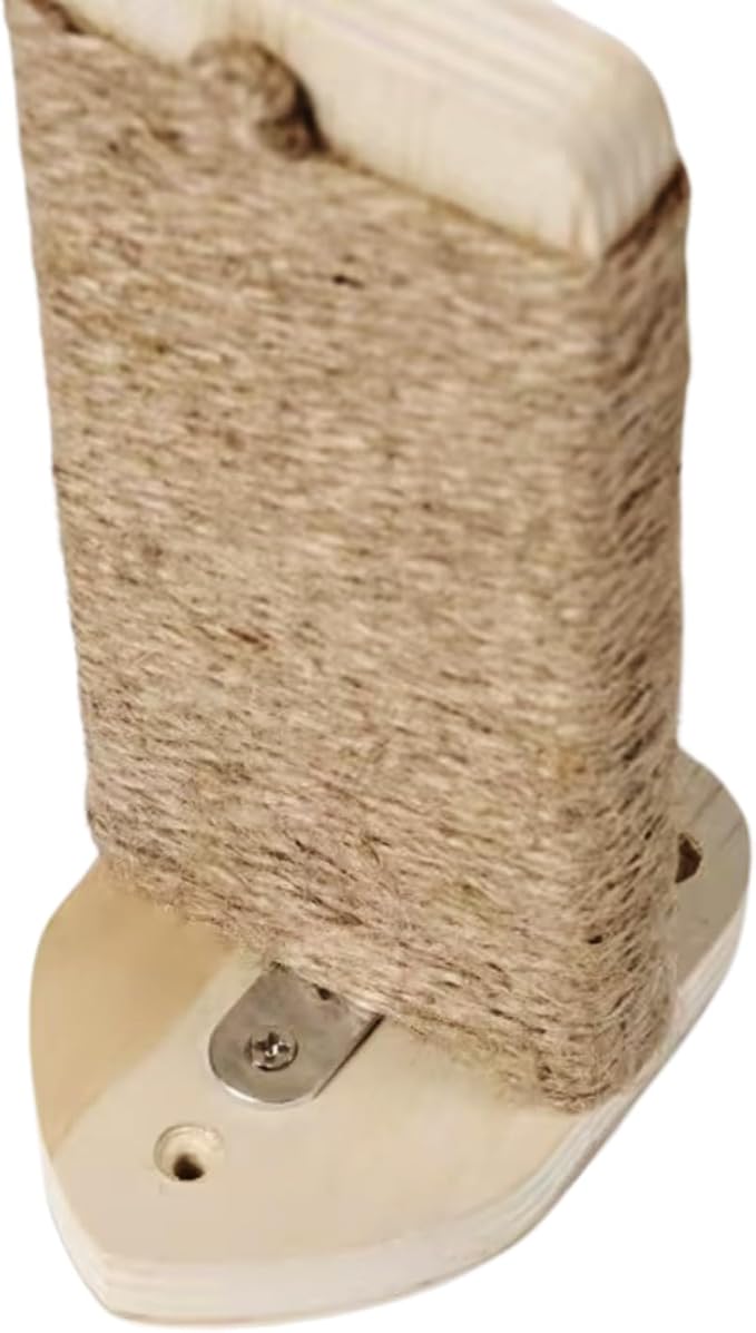 3-in-1 Cat Climbing Wall Steps with Hemp Rope, Shelves and Perches, Scratching Pads for Cats Playing and Climbing (Wood)