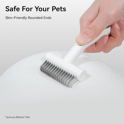 aumuca Undercoat Rake for Cats & Small/Medium Dogs – Deshedding Brush & Dematting Comb for Double-Coated Pets with Long or Short Hair, Matted Fur – Grooming Tool for Kitten, Puppy, Rabbit and Horse