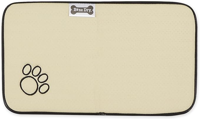 Bone Dry Machine Washable, Ultra Absorbent Pet Mat, 10x18, Gray Stripe