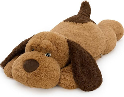 MaoGoLan Giant Dog Plush,31 inches Large Stuffed Animal Dog,Chocolate Brown Fluffy and Cuddly Stuffed Puppy Stuffed Animal Throw Pillow Toy Gift for Puppy Lover,Girls,Kids