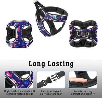 Comfort Fit Dog Harness Soft Padded No Pull Harness with Adjustable Buckles for Small Medium Large Dogs Step in Pet Vest with Easy Control Handle for Walking Jogging Running Training Dogs & Puppies