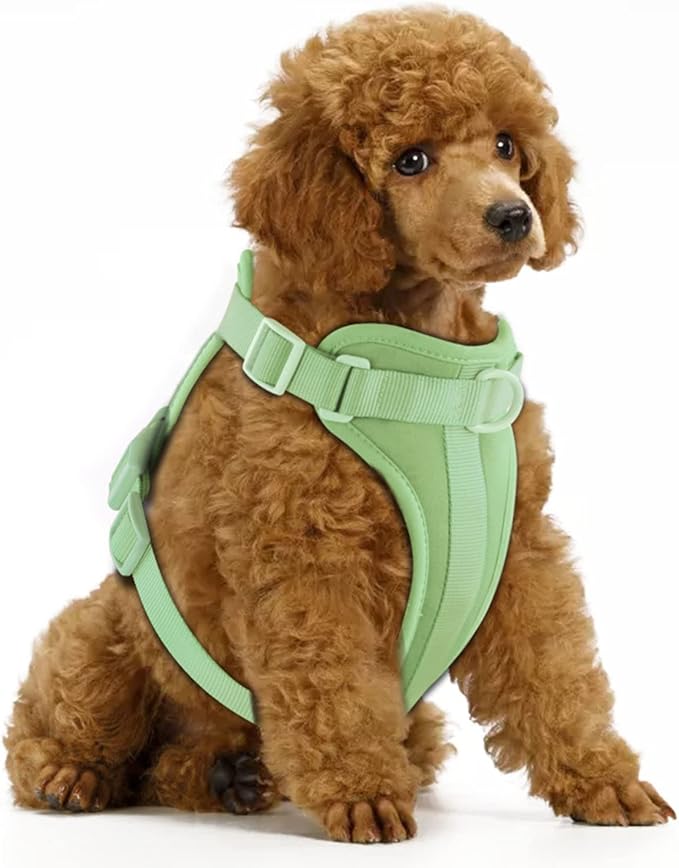 Wisedog No Pull Lightweight Dog Vest Harness with Soft and Comfortable Cushion, Breathable Mesh, for Small Medium Large Dogs Walking (S(Neck: 9.84"-14.17";Chest: 14.17"-22.05"), Sage Green)