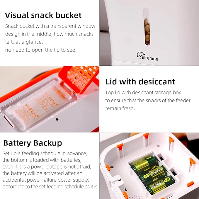 8L/12L 2.4G & 5G WiFi Aautomatic Large Dog Feeder & Automatic cat feeders -1080P Full HD Pet Camera Treat Dispenser with Night Vision and 2-Way Audio