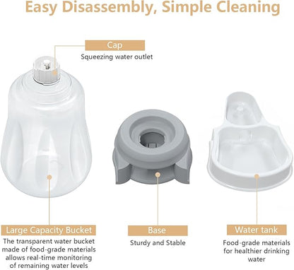 STALTWO 1.58 Gallon Automatic Dog Water Bowl Dispenser, Large Capacity Water Feeder for Cats and Dogs, BPA-Free, 1.58 Gallon Grey