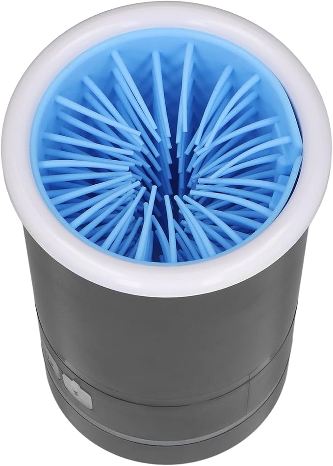 Automatic Dog Paw Cleaner, Rechargeable Electric Muddy Paw Washer, Portable Pet Paw Cleaner Cup with Soft Silicone Brush, Dog Foot Cleaning Machine for Small to Medium Dogs Grooming