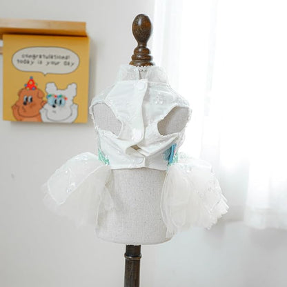 Fashion Sweet Puppy Dog Blingbling Princess Skirt Pet Dog Lace Cake Camisole Tutu Dress C-Green XS