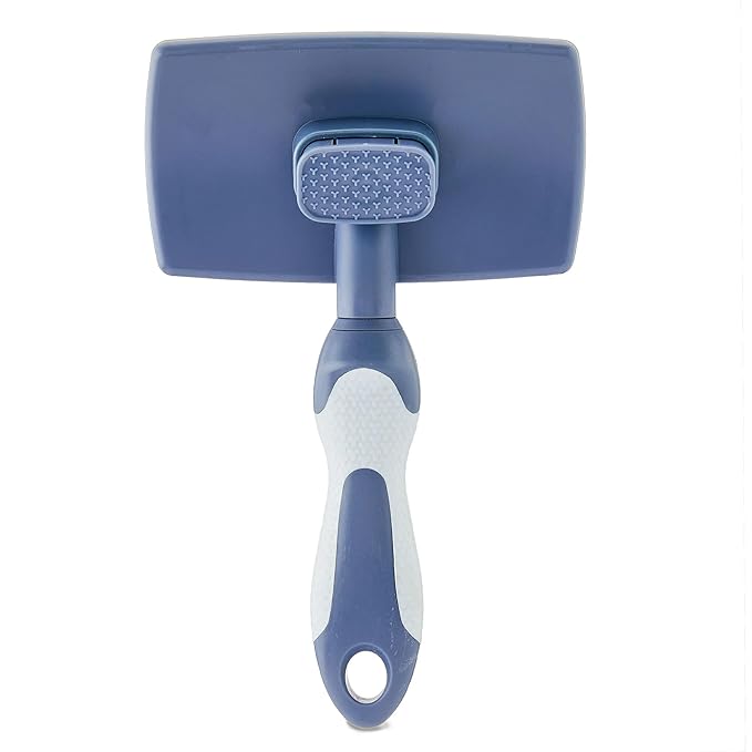 Self Cleaning Slicker Brush for Dogs and Cats - Dog Brush for Shedding, Cat Grooming Hair for Long and Short Hair, Pet with Non-Slip Handle.