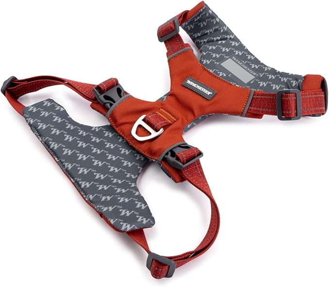 Winchester Pet No-Pull Adjustable Soft Padded Dog Vest Harness with Reflective Stitching, Ketchup, Small