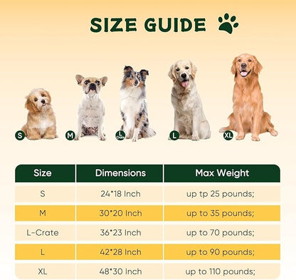 Dog Crate Pad Washable for 48 Inch Crate, Plush Anti-Slip Crate Mat for Large Dogs, XL Kennel Pad for Home, Travel and Training, 48 x 30 Inch, Brown