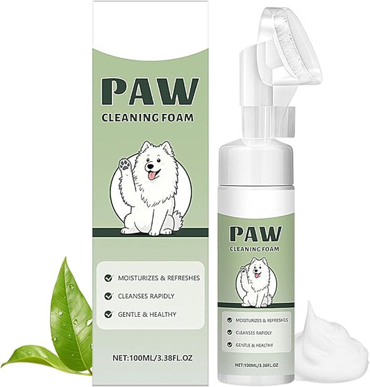 Cat Paw Cleaner - Cleaning Supplies with Silicone Brush - 100ml Pet Foot Washer with Scrubber,for Dirty Muddy Puppy Kitten Small Medium Large Breed Travel Outdoor Walking Bath
