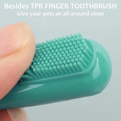 (6 Pcs) ELEGX Pet Grooming Bath Massage Brush with Soap and Shampoo Dispenser Soft Silicone Bristle for Long Short Haired Dogs Cats Shower (Light blue)