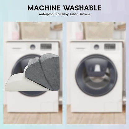 Dog Stairs & Steps for High Beds, 2 Steps High Density Foam Waterproof Dog Ramp for Small Dogs and Cats, Pet Stairs with Removable Washable Cover for Bed, Couch, Sofa and Car (H: 11.8")